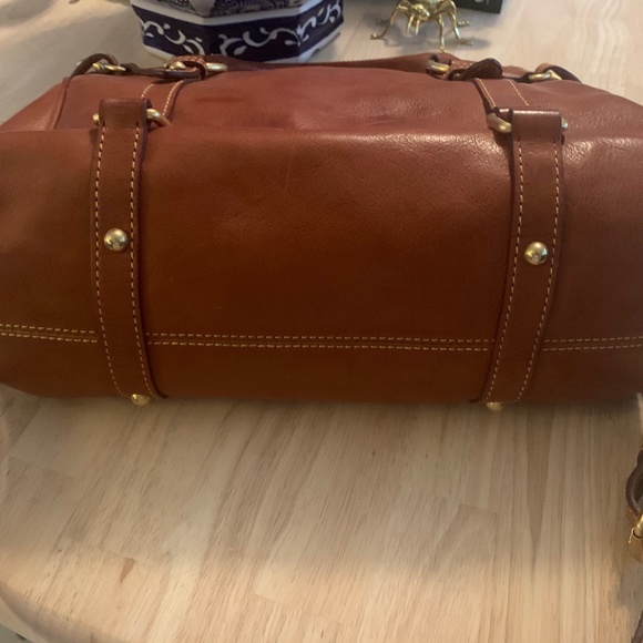 Natural Leather Dooney & Bourke Florentine Satchel - Picture 4 of 8